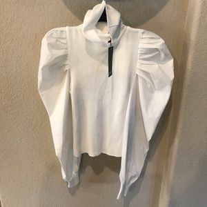 Oversized sleeve turtleneck sweater